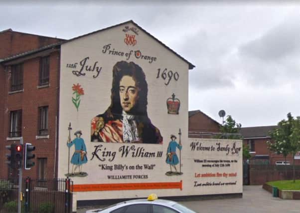 Image from Google showing the  William 'King Billy' mural, on Sandy Row