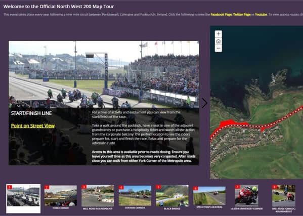 Interactive map of the North West 200 developed by Causeway Coast and Glens Borough Council using Esri Ireland's digital mapping platform.