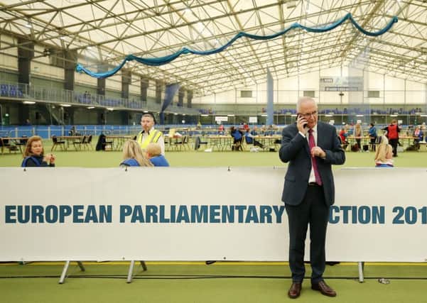Danny Kennedy, the Ulster Unionst candidate for MEP, at the European election count in late May. His failure to win suggested that unionist voters are very pro Brexit, yet this is a view that is neglected or under represented in influential circles