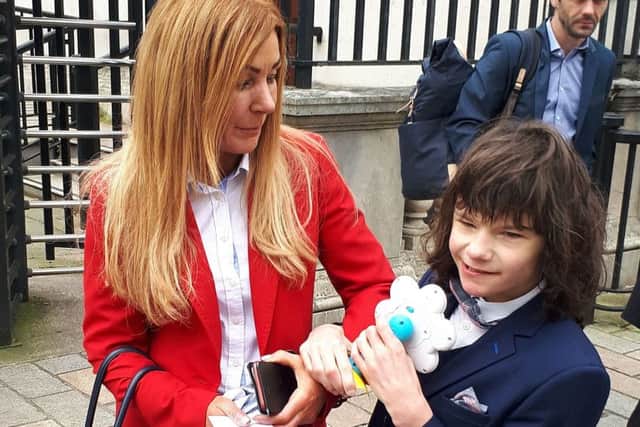 Charlotte Caldwell and her son Billy were at the High Court today in an attempt to get clearance for a GP to prescribe medicinal cannabis for his epilepsy