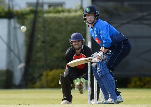 Kevin O'Brien of Leinster Lightning during a T20 festival test with Munster Reds. Pic by Sportsfile.