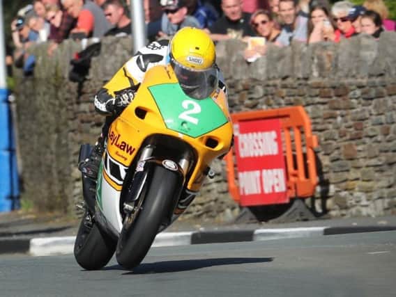 Dean Harrison on the LayLaw Racing Yamaha in the Lightweight race at last year's Classic TT. Picture: Dave Kneen/Pacemaker Press.