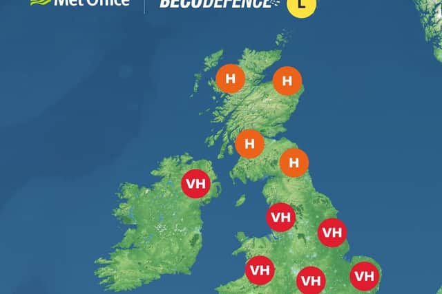 Pollen warning from the Met Office