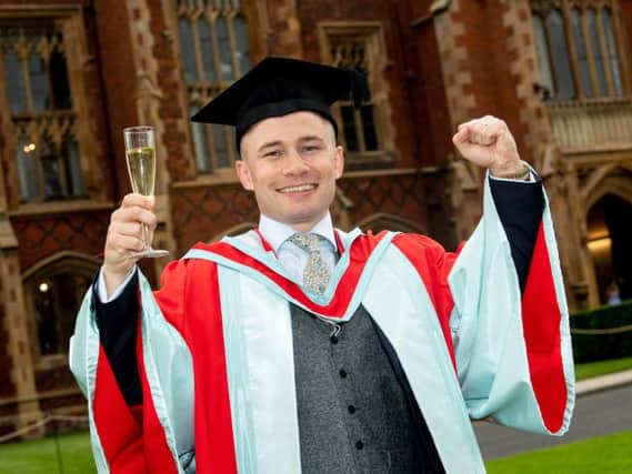 Boxer Carl Frampton MBE received his Doctor of the University (DUni) for distinction in sport.