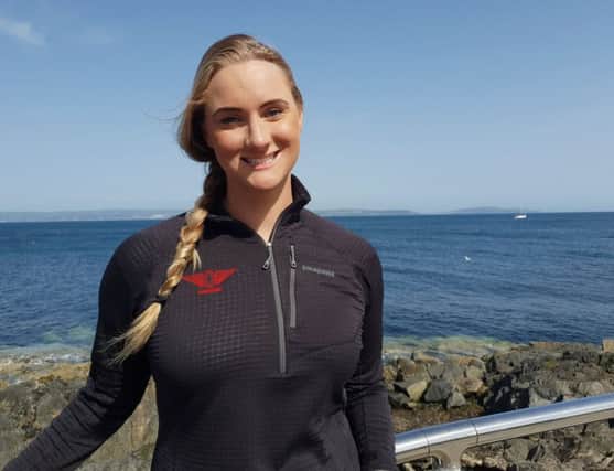 Catherine Breed, 26, from California who has become the first person of 2019 to successfully swim the North Channel from Northern Ireland to Scotland.