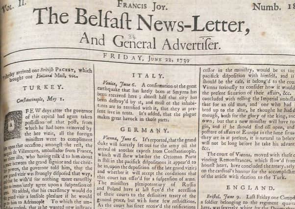 The Belfast News Letter of June 22 1739 (which is July 3 in the modern calendar)