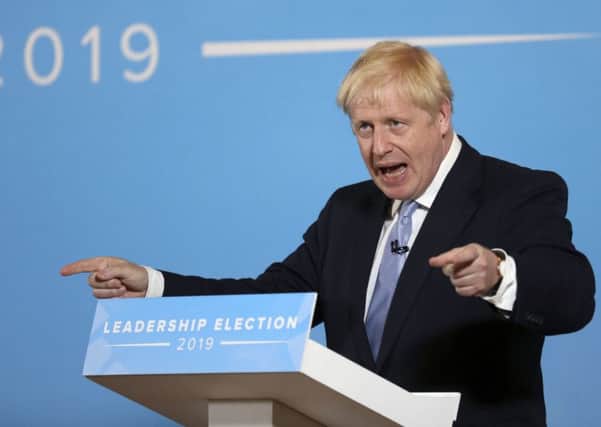 Conservative party leadership contender Boris Johnson during a Tory leadership hustings in the Culloden hotel. Photo: Peter Morrison/PA Wire