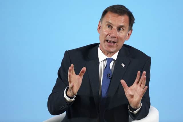 Conservative party leadership contender Jeremy Hunt during theTory leadership hustings at the Culloden hotel in Co Down on Tuesday July 2, 2019. Photo: Peter Morrison/PA Wire