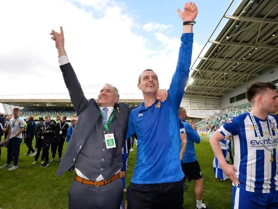 Coleraine chairman Colin McKendry is delighted to have reappointed Oran Kearney as manager
