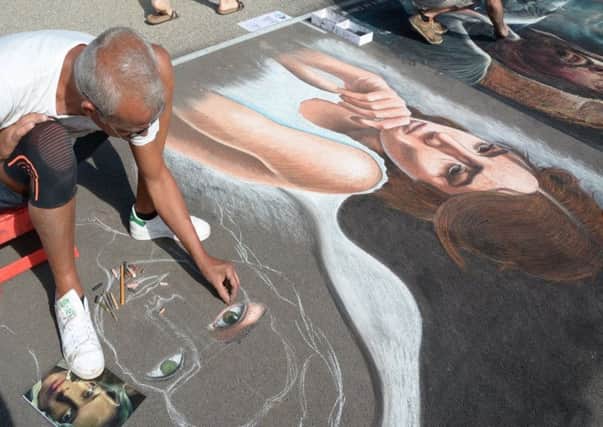 Chalk work by Omar Oriente will be on display