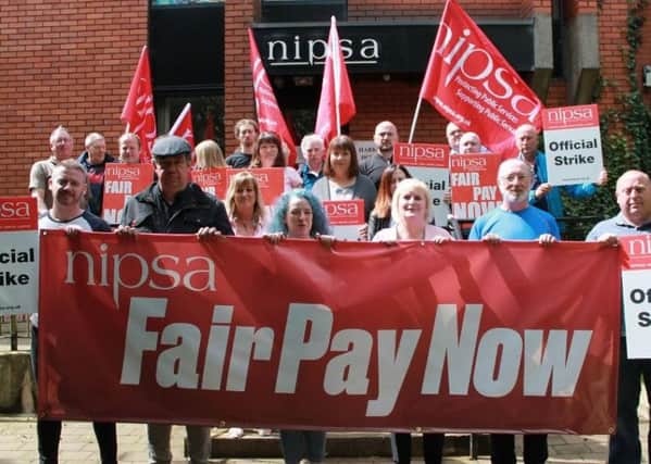NIPSA Civil Service Group Executive show support for the strike action planned for July 26.