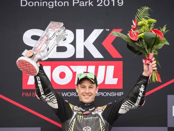 Jonathan Rea won all three races at Donington Park to extend his lead in the World Superbike Championship.