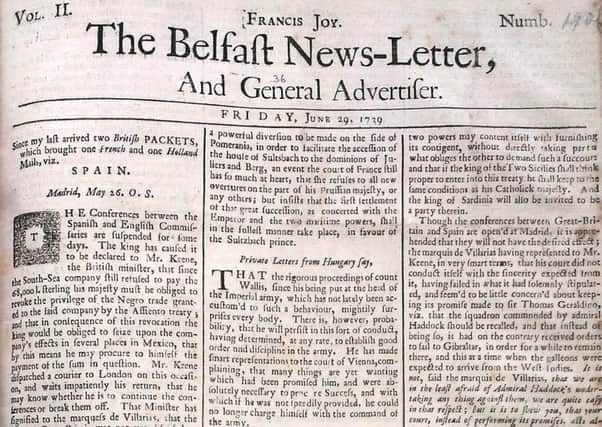 The June 29 1739 News Letter (July 10 in the modern calendar)