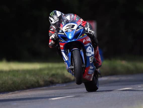 Michael Dunlop made it seven 'Race of Legends' wins in a row at Armoy in 2017 on the Bennetts Suzuki.