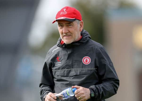Tyrone manager Mickey Harte made a public apology after his players were filmed singing the pro-IRA songs on the team bus. INPHO/Bryan Keane
