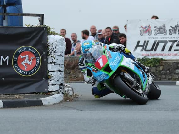 Dean Harrison dominated the Senior race at the Southern 100 on Wednesday evening. Picture: Dave Kneen/Pacemaker Press.