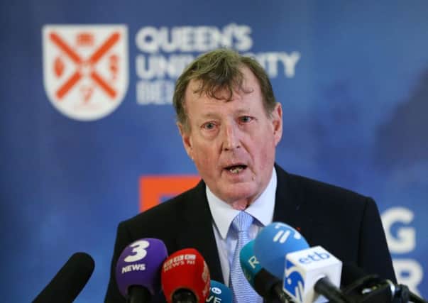 Lord David Trimble during an event to mark the 20th anniversary of the Good Friday Agreement, at Queen's University in Belfast last year. Photo: Brian Lawless/PA Wire