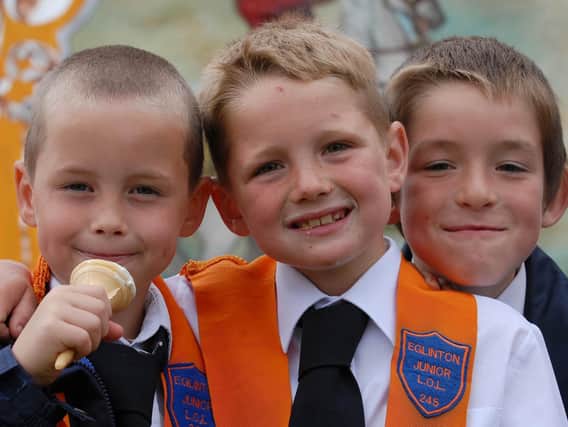 Three young boys enjoying the Twelfth in 2007.