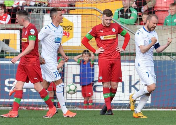 Cliftonville suffered a first-half setback at Solitude against Haugesund. Pic by Pacemaker.