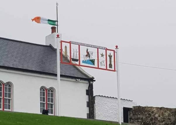 The Irish flag atop the hall