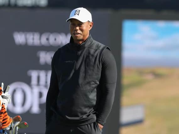 Tiger Woods pictured during one of the practice rounds at Royal Portrush