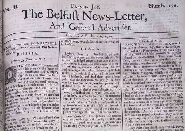 The July 6 1739 News Letter (July 17 in the modern calendar)