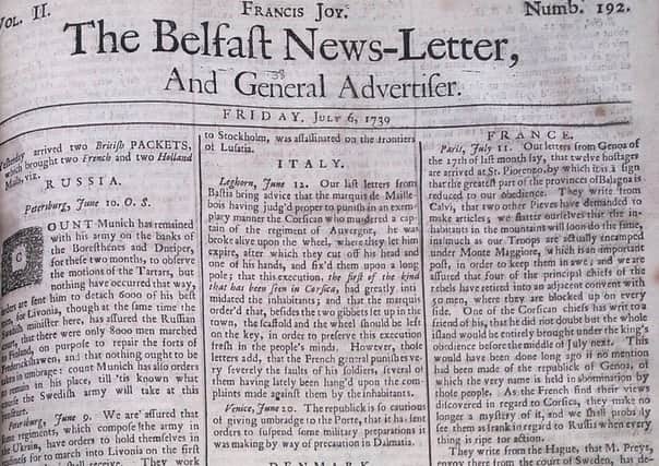 The July 6 1739 News Letter (July 17 in the modern calendar)