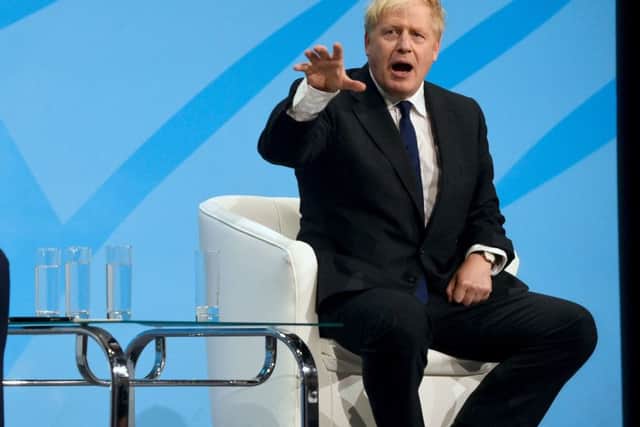If Boris Johnson, seen above in London on Wednesday, believed that the best way to deliver his commitment to leave the EU on October 31 was to do so without a negotiated deal, he could face stiff opposition from MPs