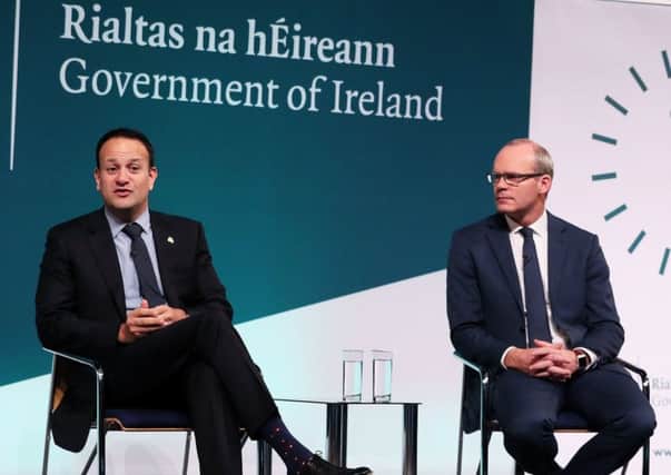 Leo Varadkar and Simon Coveney. As the Irish government points accusing fingers at the UK government over issues such as the Hooded Men, they deny justice by denying information