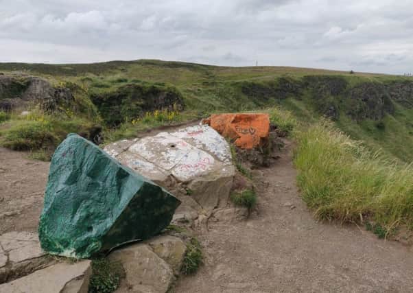 Councillor Dale Pankhurst has slammed those responsible for painting the tricolour on Cave Hill, noting that it is council property used by people from across the community.
