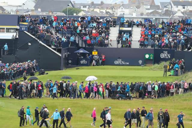 Thousands upon thousands of people descended upon the Dunluce links at Royal Portrush for round one of the 148th Open Championship on Thursday. (Photo: Pacemaker)