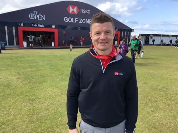 Former Ireland rugby captain Brian O'Driscoll enjoying The Open