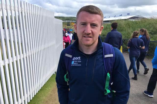 Professional boxer Paddy Barnes was enjoying the golfing action