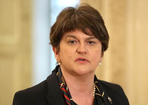 DUP leader Arlene Foster has denied claims that the party is softening its position in Brexit talks. Photo: Presseye.