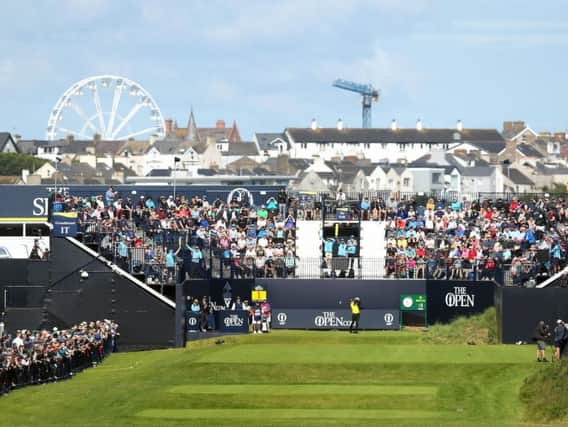 England's Matthew Wallace tees off the 1st during day three of The Open Championship 2019 at Royal Portrush Golf Club. David Davies/PA Wire