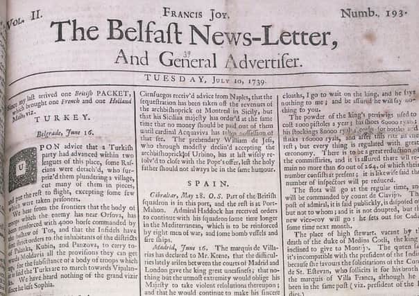 The News Letter of July 10 1739 (July 21 modern date)