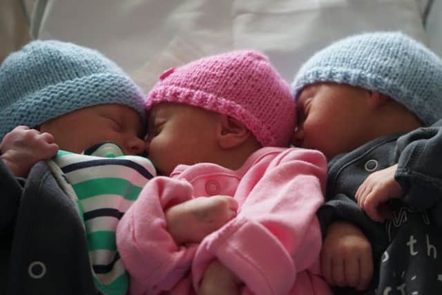 The McMenamin triplets: Cameron, Zoey and Brody