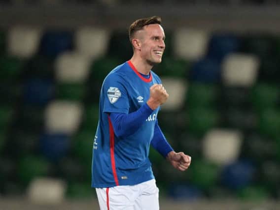 Andy Waterworth scored a brace for Linfield