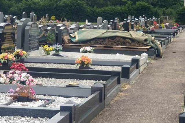 Bones found in shallow grave at Seagoe Cemetery, Portadown