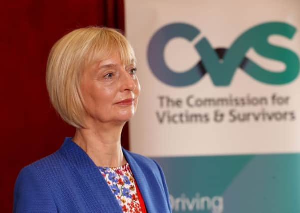 The Victims Commissioner Judith Thompson "has taken the view that persons injured by their own hand should be eligible for pensions"