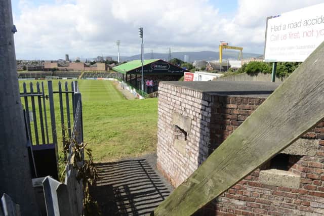 The pillbox at the Oval football ground. 
Picture by Arthur Allison/Pacemaker Press