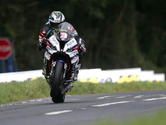 Michael Dunlop was fourth fastest in Superbike qualifying at Armoy on the Tyco BMW as he makes his return from injury. Picture: Stephen Davison/Pacemaker Press.