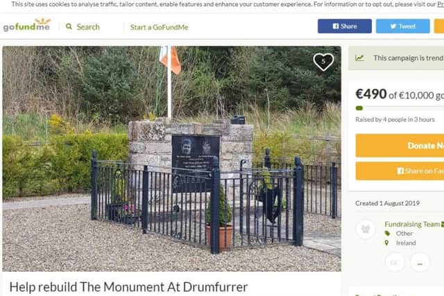 Fundraising starts to rebuild memorial to Loughgall IRA men