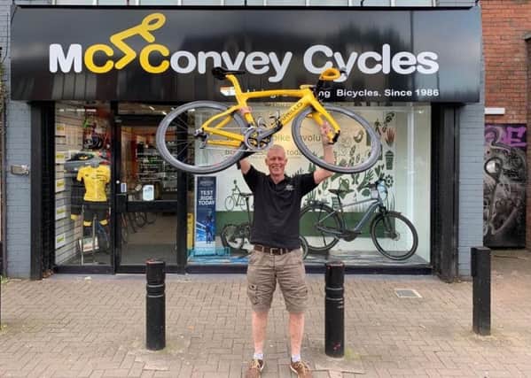 McConvey Cycles has the Tour de France 2019 winning bike on show.