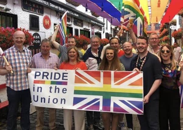 Members of the UUP who took part in the 2019 Belfast Pride parade