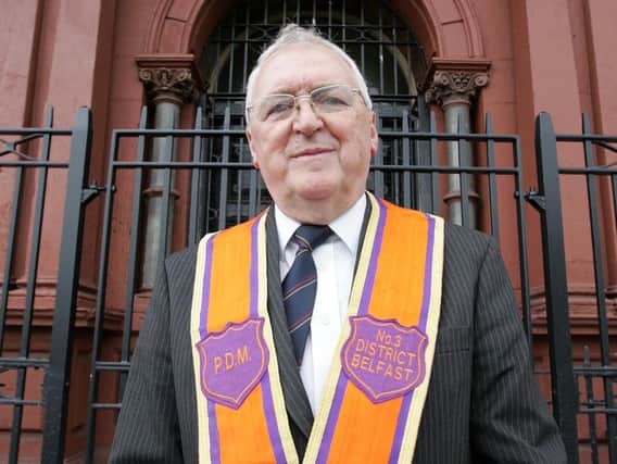 Dawson Bailie pictured after stepping down as County Grand Master for Belfast