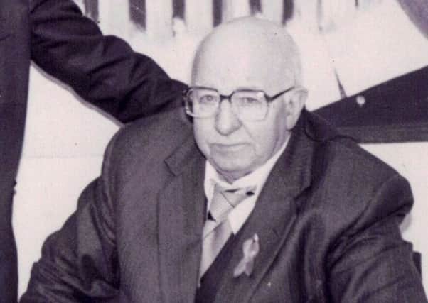 Veteran republican Joe Cahill at the official opening of the party's office in Dundalk in 1996.