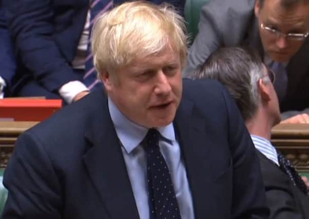 Prime Minister Boris Johnson speaking in the House of Commons after MPs voted in favour of allowing a cross-party alliance to take control of the Commons agenda on Wednesday in a bid to block a no-deal Brexit on October 31.