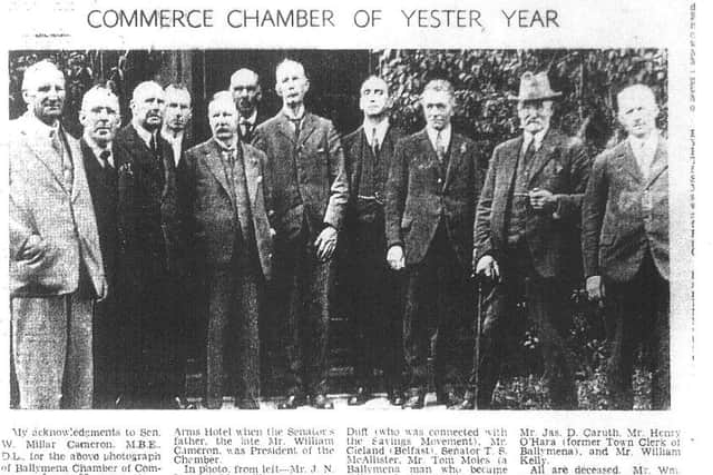 Ballymena Chamber of Commerce in 1919/20