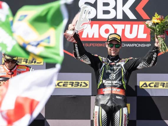 Jonathan Rea won two races at Portimao in Portugal and finished as the runner-up in race three to increase his lead in the World Superbike Championship to 91 points.